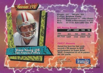 1995 Topps - Finest Boosters #175 Steve Young Back