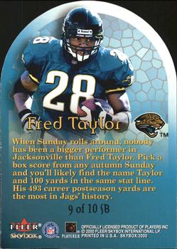 2000 SkyBox - Sunday's Best #9 SB Fred Taylor Back