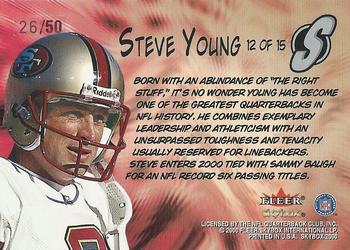 2000 SkyBox - Superlatives Star Rubies #12 S Steve Young Back