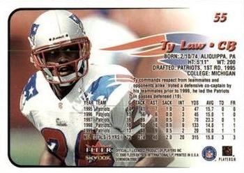 2000 SkyBox Dominion - Extra #55 Ty Law Back