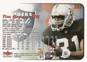 2000 SkyBox Dominion - Extra #101 Tim Brown Back