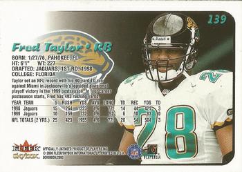 2000 SkyBox Dominion - Extra #139 Fred Taylor Back