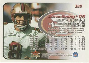 2000 SkyBox Dominion - Extra #190 Steve Young Back