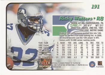 2000 SkyBox Dominion - Extra #191 Ricky Watters Back