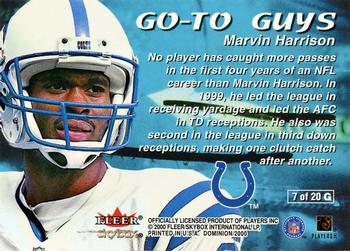 2000 SkyBox Dominion - Go-To Guys #7 G Marvin Harrison Back