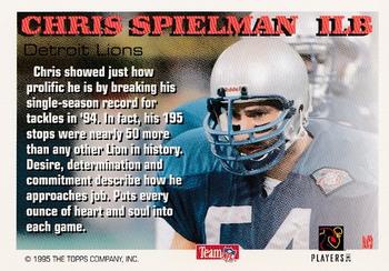 1995 Topps - Hit List #5 Chris Spielman Back