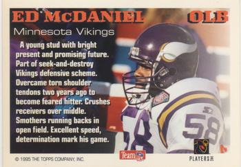 1995 Topps - Hit List #7 Ed McDaniel Back