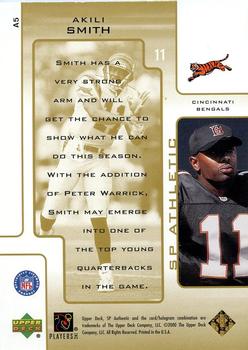 2000 SP Authentic - SP Athletic #A5 Akili Smith Back