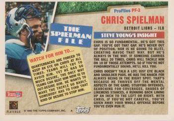 1995 Topps - Profiles #PF-2 Chris Spielman Back