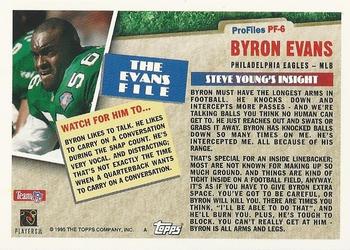 1995 Topps - Profiles #PF-6 Byron Evans Back