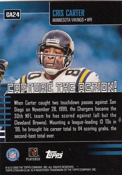 2000 Stadium Club - Capture the Action #CA24 Cris Carter Back