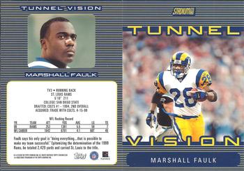 2000 Stadium Club - Tunnel Vision #TV3 Marshall Faulk Front