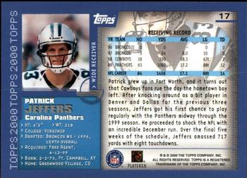 2000 Topps - Topps Collection #17 Patrick Jeffers Back