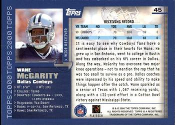 2000 Topps - Topps Collection #45 Wane McGarity Back
