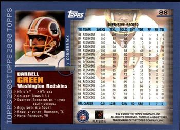 2000 Topps - Topps Collection #88 Darrell Green Back