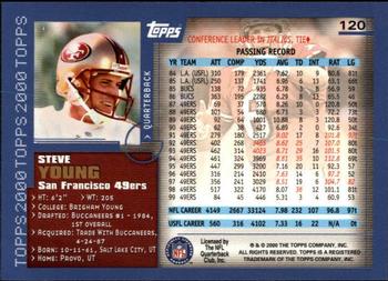 2000 Topps - Topps Collection #120 Steve Young Back