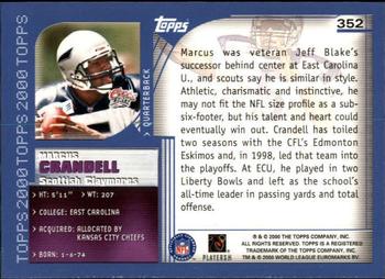 2000 Topps - Topps Collection #352 Marcus Crandell Back
