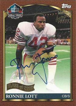 2000 Topps - Hall of Fame Autographs #HOF3 Ronnie Lott Front