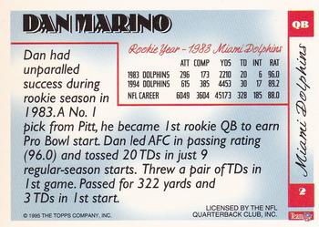 1995 Topps - Yesteryear #2 Dan Marino Back