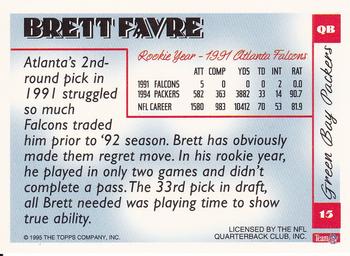 1995 Topps - Yesteryear #15 Brett Favre Back