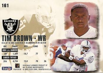1995 Ultra #161 Tim Brown Back