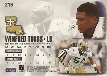 1995 Ultra #219 Winfred Tubbs Back