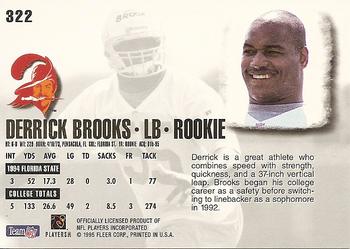 1995 Ultra #322 Derrick Brooks Back