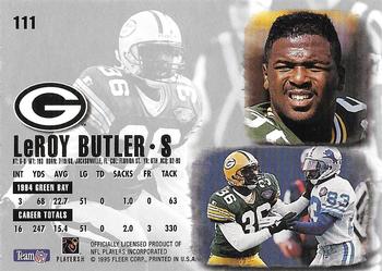 1995 Ultra #111 LeRoy Butler Back