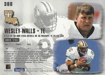 1995 Ultra #388 Wesley Walls Back