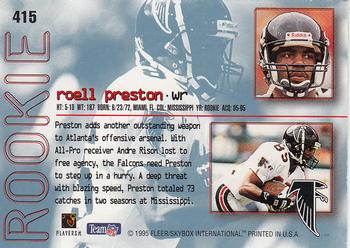 1995 Ultra #415 Roell Preston Back