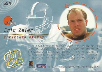 1995 Ultra #534 Eric Zeier Back