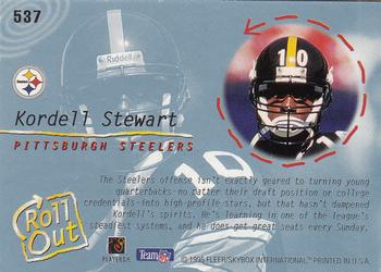 1995 Ultra #537 Kordell Stewart Back