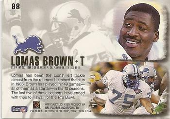 1995 Ultra #98 Lomas Brown Back