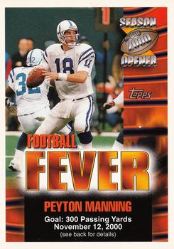 2000 Topps Season Opener - Football Fever #NNO Peyton Manning Front