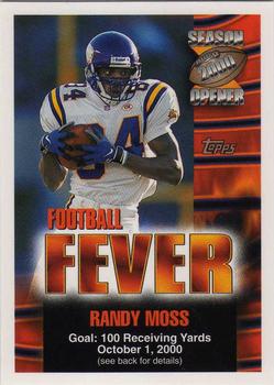 2000 Topps Season Opener - Football Fever #NNO Randy Moss Front