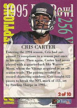 1995 Ultra - Ultra Achievements #2 Cris Carter Back