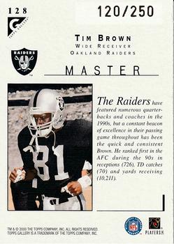 2000 Topps Gallery - Player's Private Issue #128 Tim Brown Back