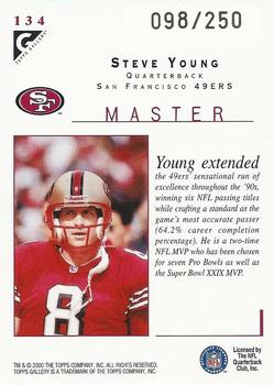 2000 Topps Gallery - Player's Private Issue #134 Steve Young Back