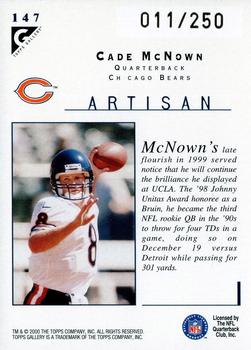 2000 Topps Gallery - Player's Private Issue #147 Cade McNown Back