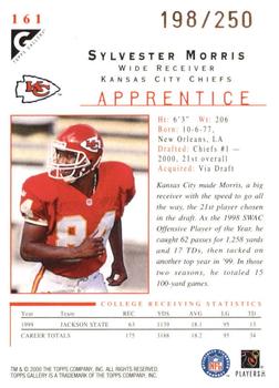 2000 Topps Gallery - Player's Private Issue #161 Sylvester Morris Back