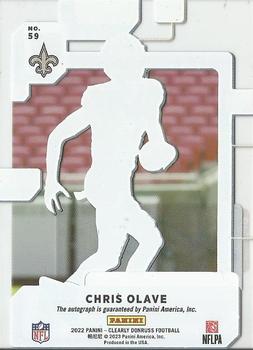 2022 Clearly Donruss - Rated Rookie Autographs #59 Chris Olave Back