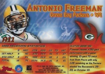 2000 Topps Gold Label - After Burners #A11 Antonio Freeman Back