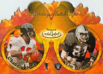 2000 Topps Gold Label - Holiday Match-Ups Fall #T3 Chris Chandler / Tim Brown Front