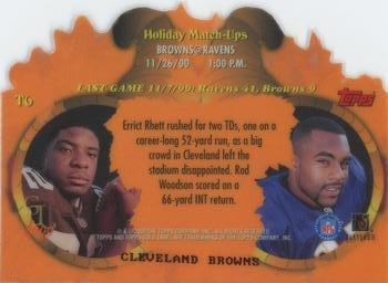 2000 Topps Gold Label - Holiday Match-Ups Fall #T6 Courtney Brown / Jamal Lewis Back