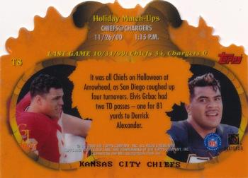 2000 Topps Gold Label - Holiday Match-Ups Fall #T8 Tony Gonzalez / Junior Seau Back