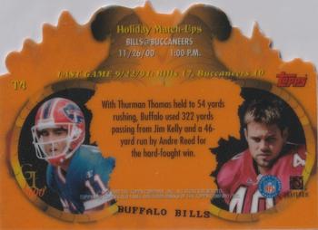 2000 Topps Gold Label - Holiday Match-Ups Fall #T4 Rob Johnson / Mike Alstott Back