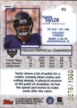2000 Topps Gold Label - Premium #92 Travis Taylor Back