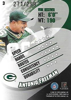 2000 Topps Stars - Green #3 Antonio Freeman Back
