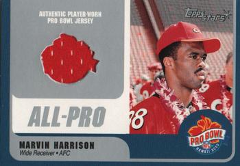 2000 Topps Stars - Pro Bowl Jerseys #MH-WR Marvin Harrison Front