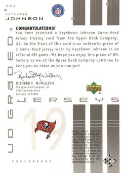2000 UD Graded - Jerseys #G-KJ Keyshawn Johnson Back